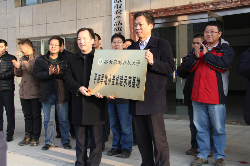 我院举行“西北农林科技大学平凉小麦创新基地”挂牌暨授牌仪式（三）